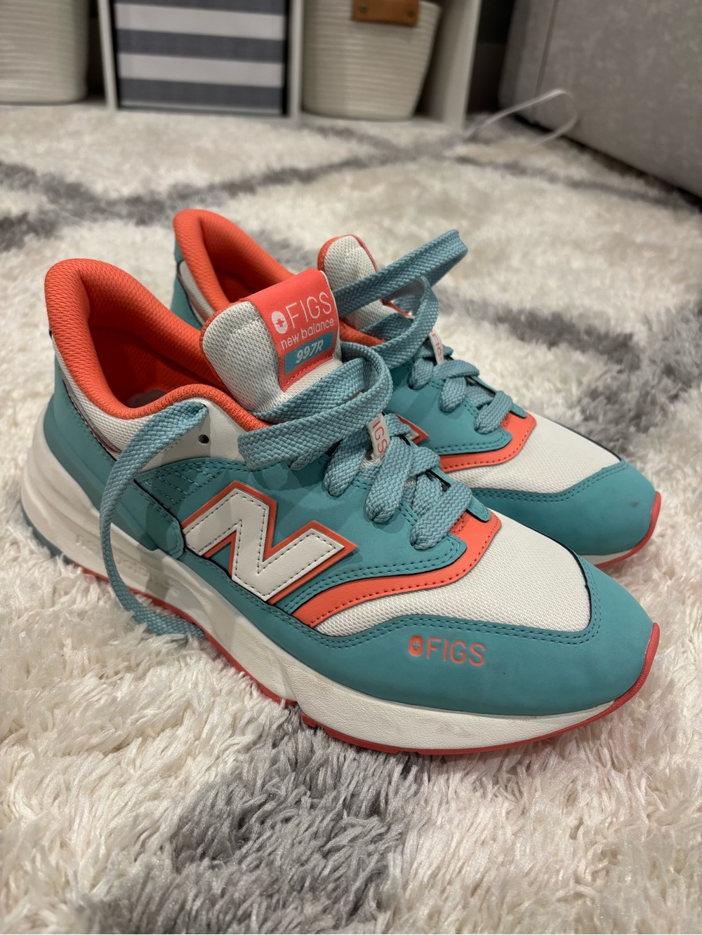 New Balance Kids' Teal & Coral Athletic Sneakers